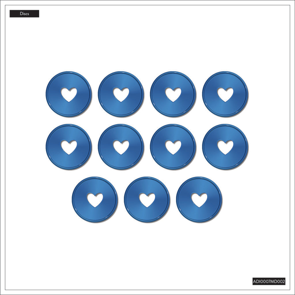 Santorini Blue Metal Disc Set - Discos Metálicos Azules