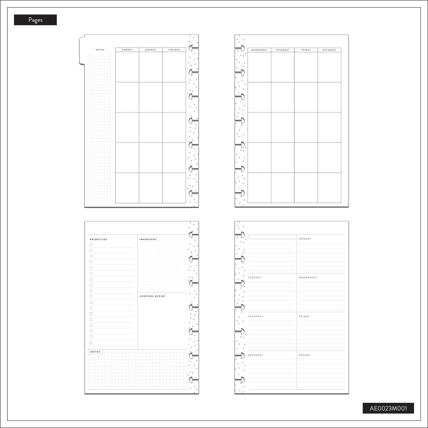 Modern Charm Extension Pack Happy Planner Mini – 6 Meses