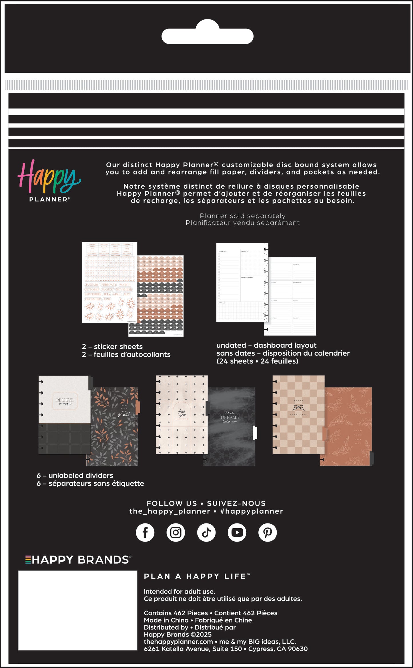 Modern Charm Extension Pack Happy Planner Mini – 6 Meses