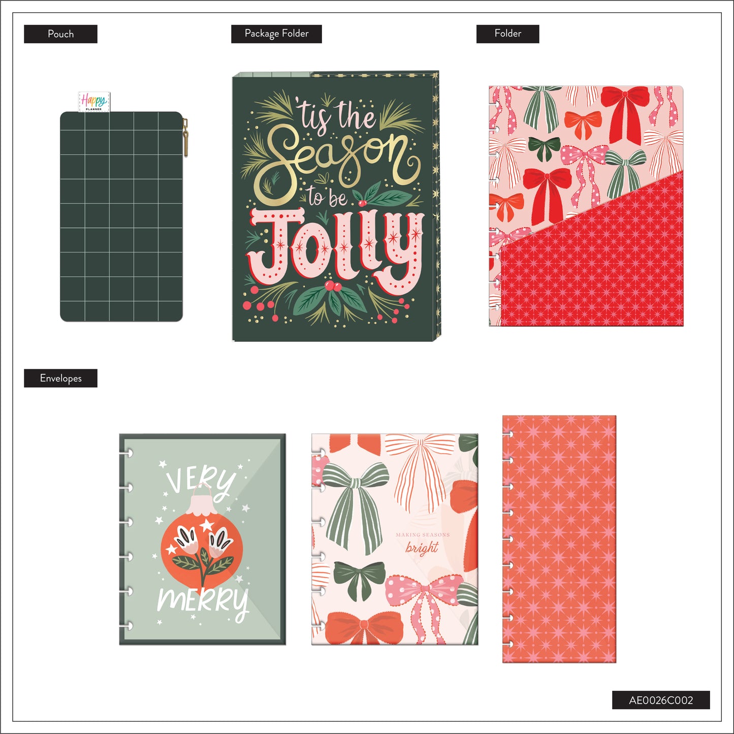 Winter Charm Classic Planner Companion/ Set de Accesorios Festivos Happy Planner Classic