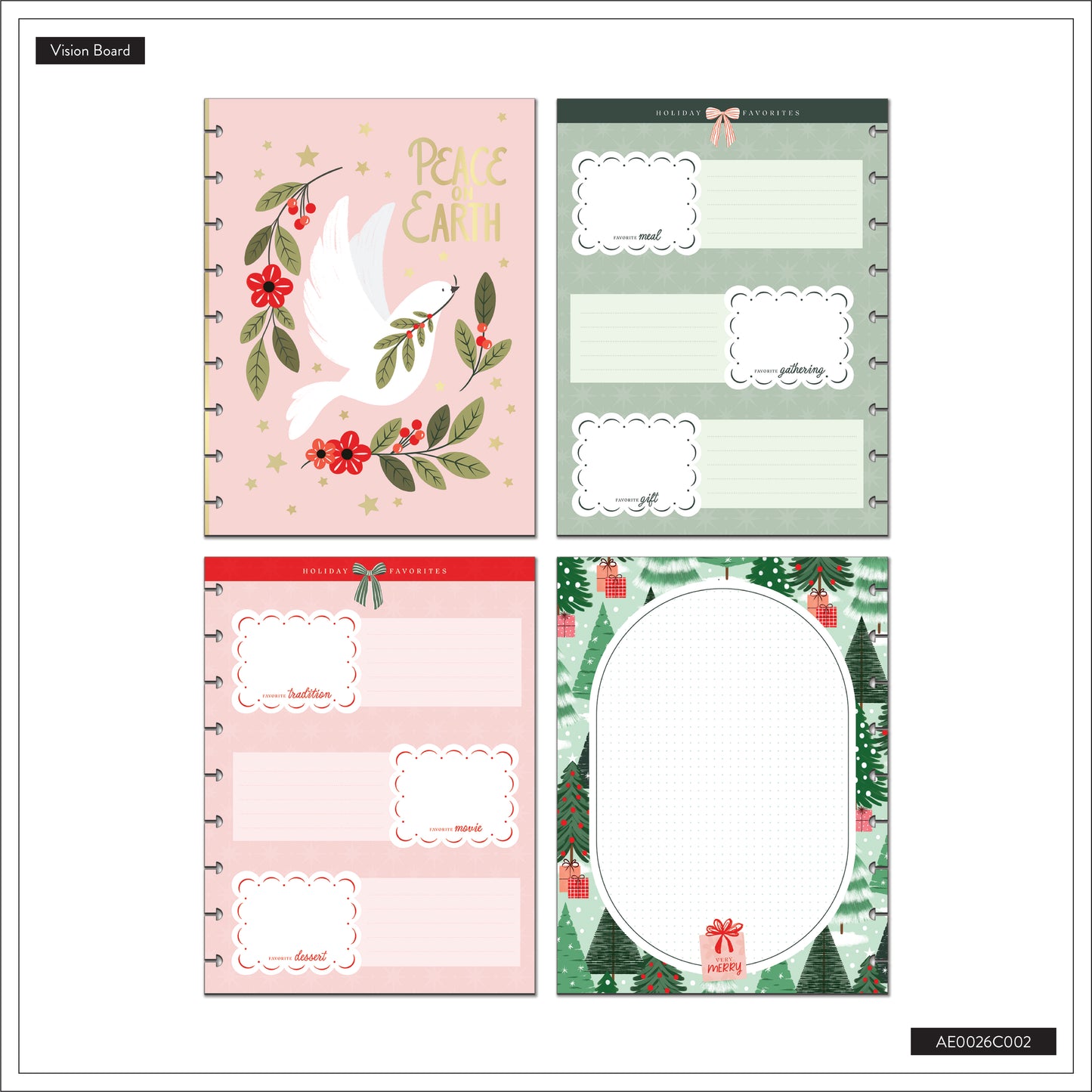 Winter Charm Classic Planner Companion/ Set de Accesorios Festivos Happy Planner Classic