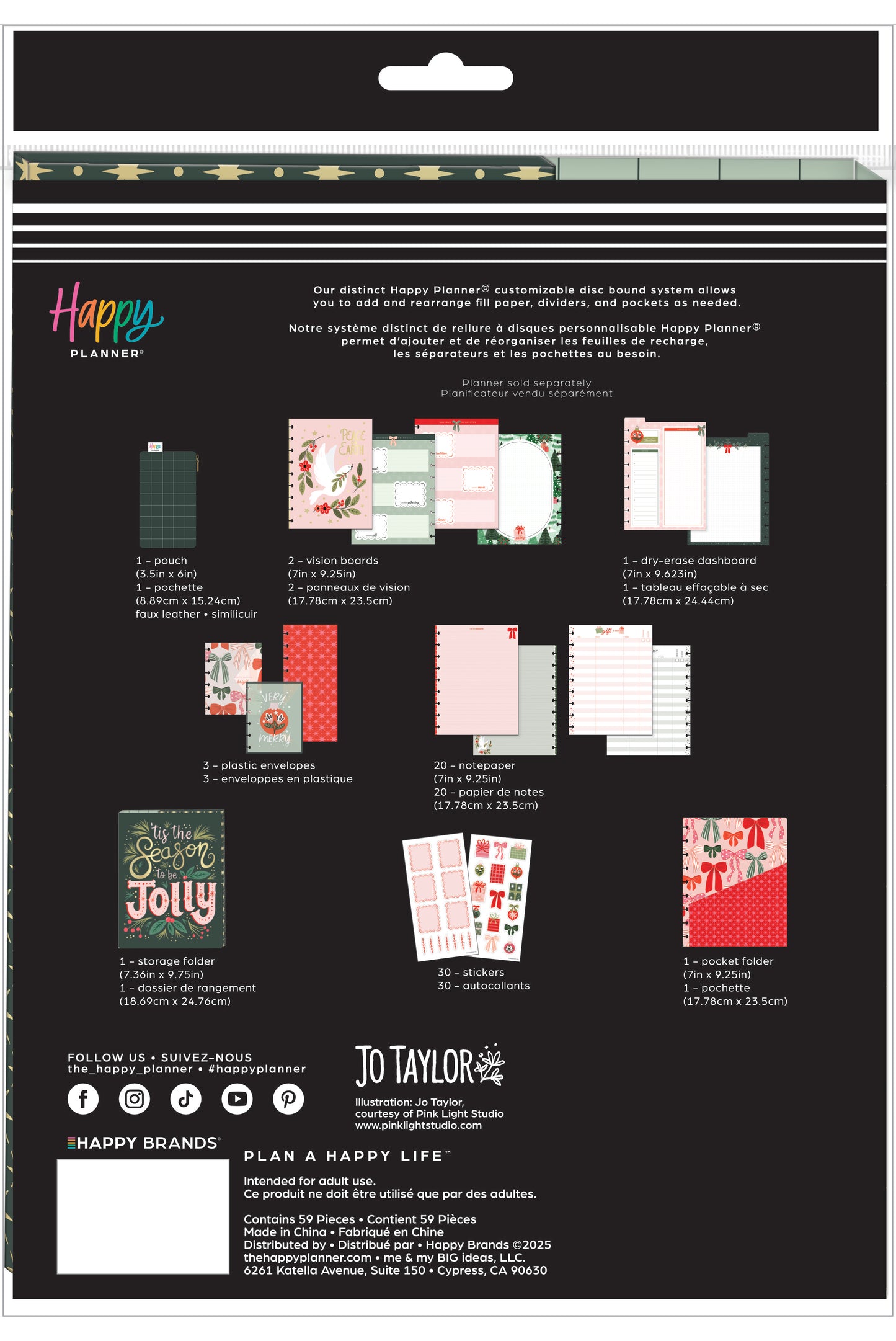 Winter Charm Classic Planner Companion/ Set de Accesorios Festivos Happy Planner Classic