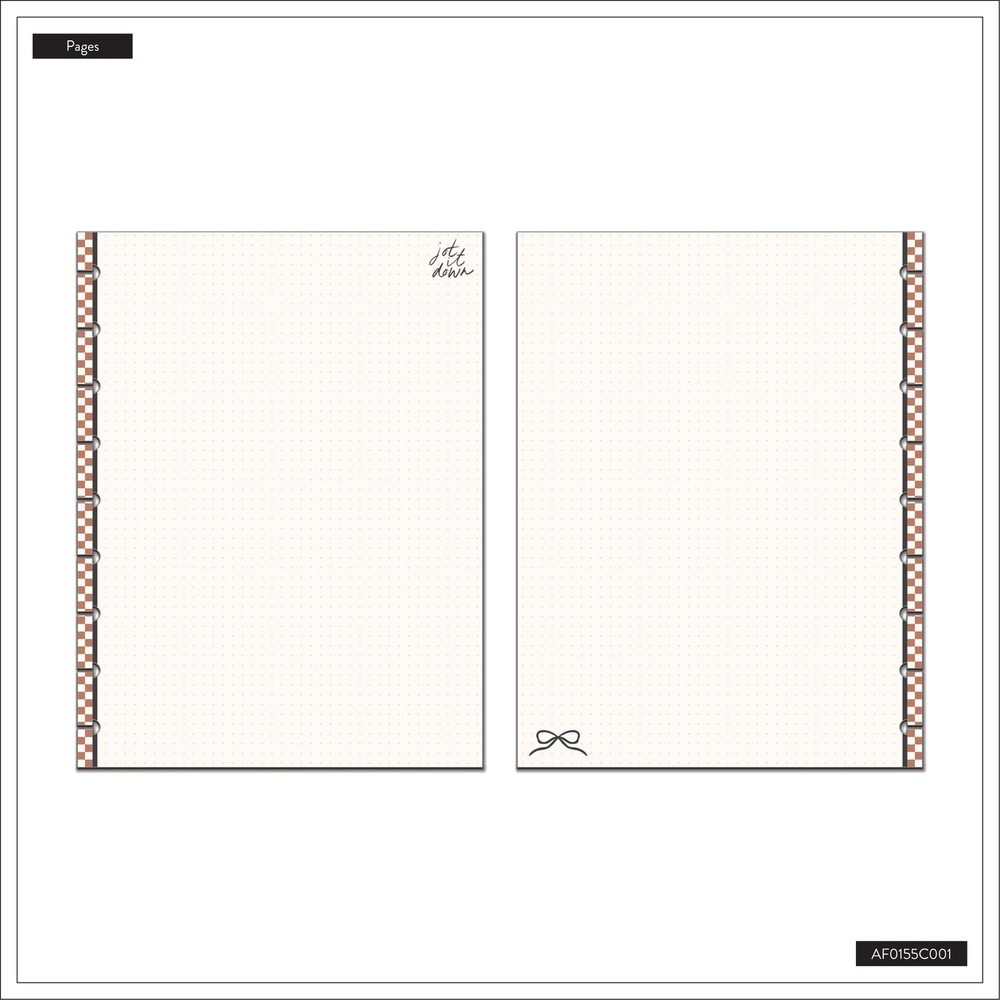 Modern Charm Fill Paper/ Papel de Puntos Classic Happy Planner – 40 Hojas Dot Grid