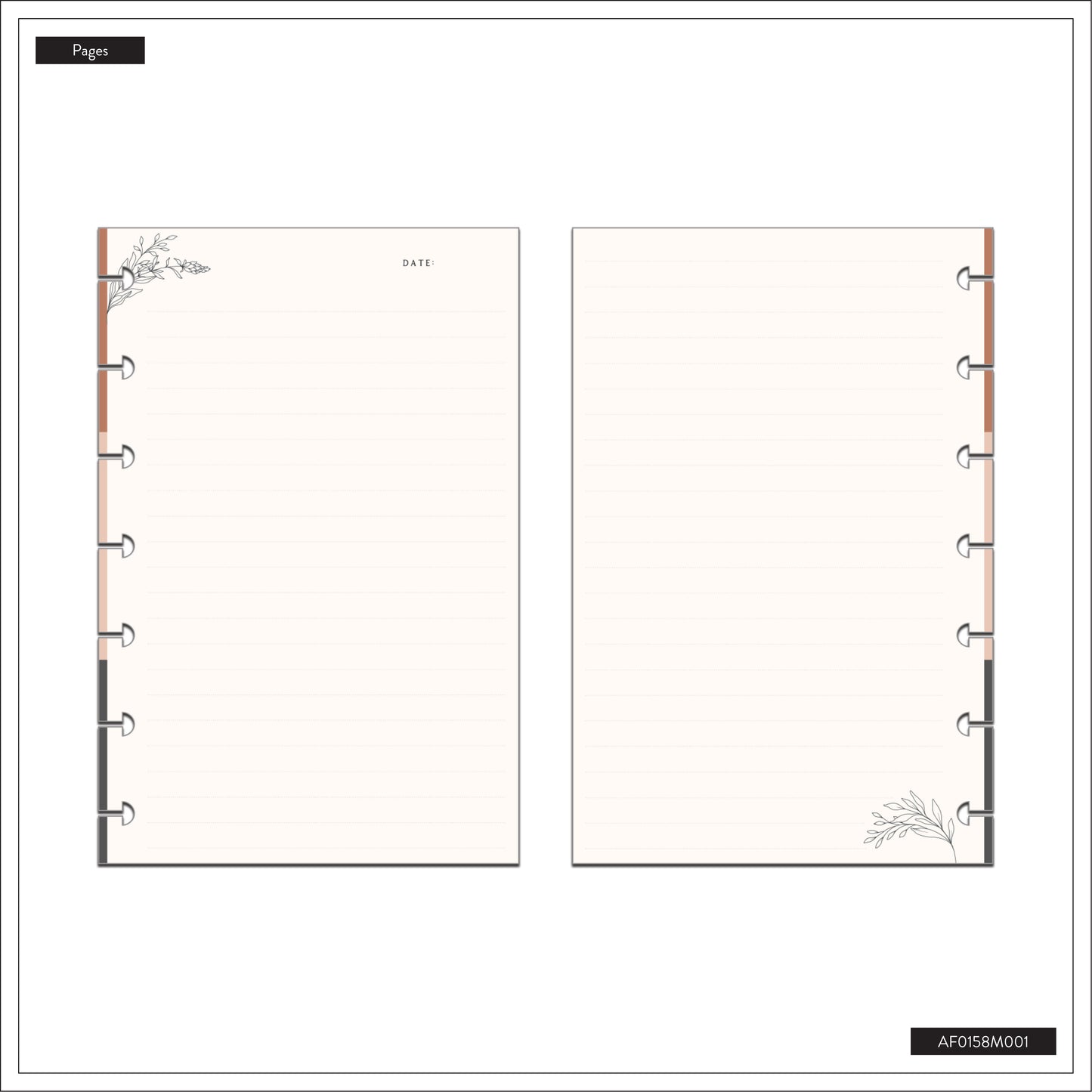 Modern Charm Mini Fill Paper /Papel de Notas Mini Happy Planner