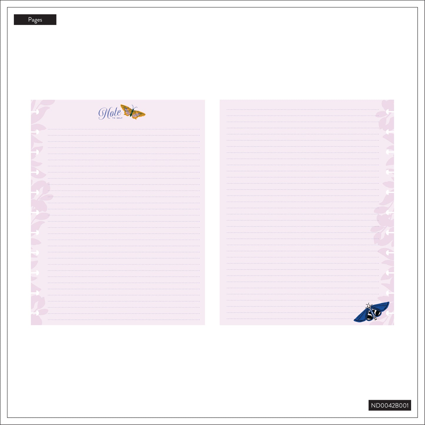 Butterfly Botanics Happy Planner Big Notebook – 60 Hojas Dotted Lined