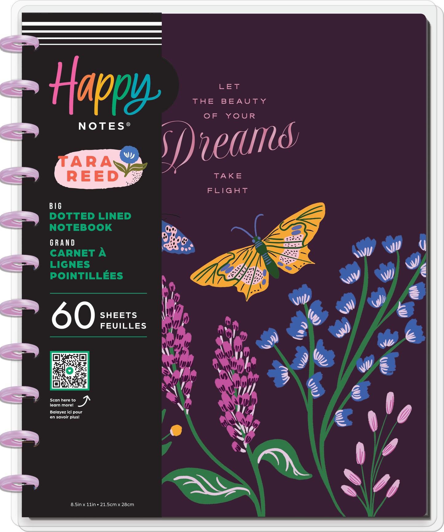 Butterfly Botanics Happy Planner Big Notebook – 60 Hojas Dotted Lined