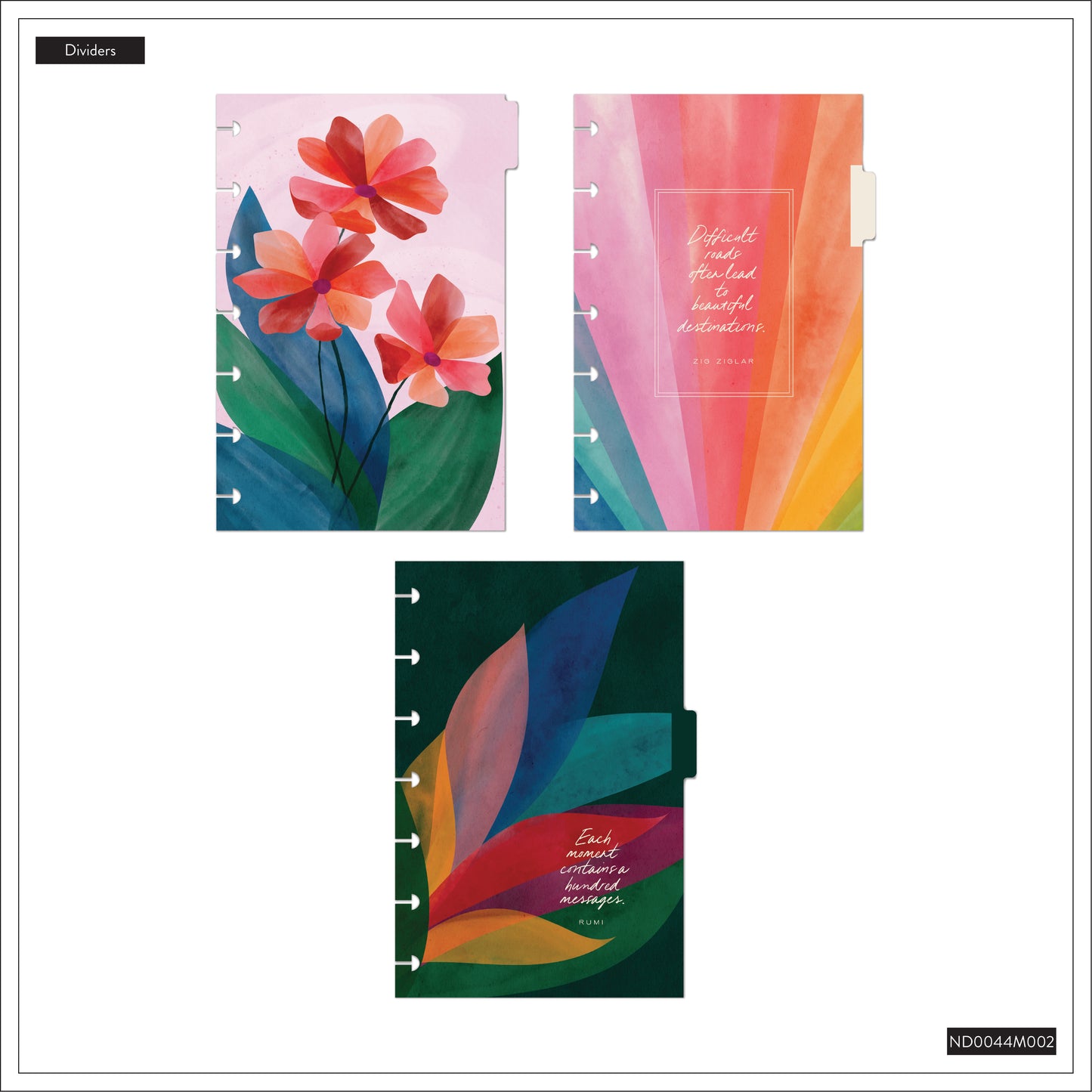 Floral Energy Happy Planner Mini Notebook – 60 Hojas Dotted Lined