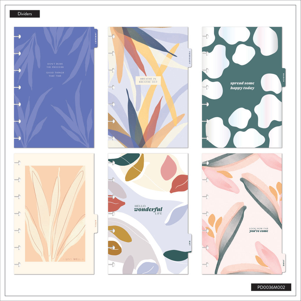 Serene Shapes Planner Dashboard Mini 12 Meses