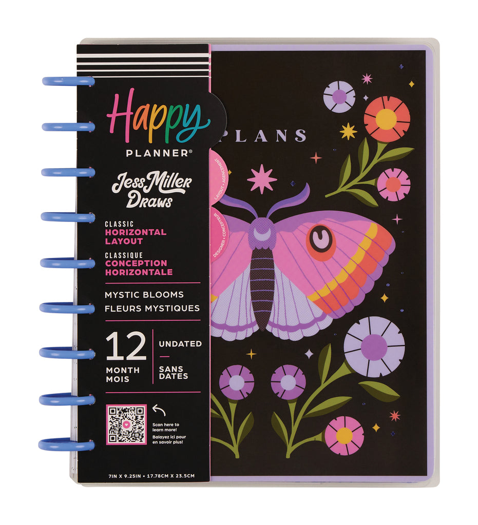 Mystic Blooms Classic Planner Horizontal 12 Meses sin Fecha