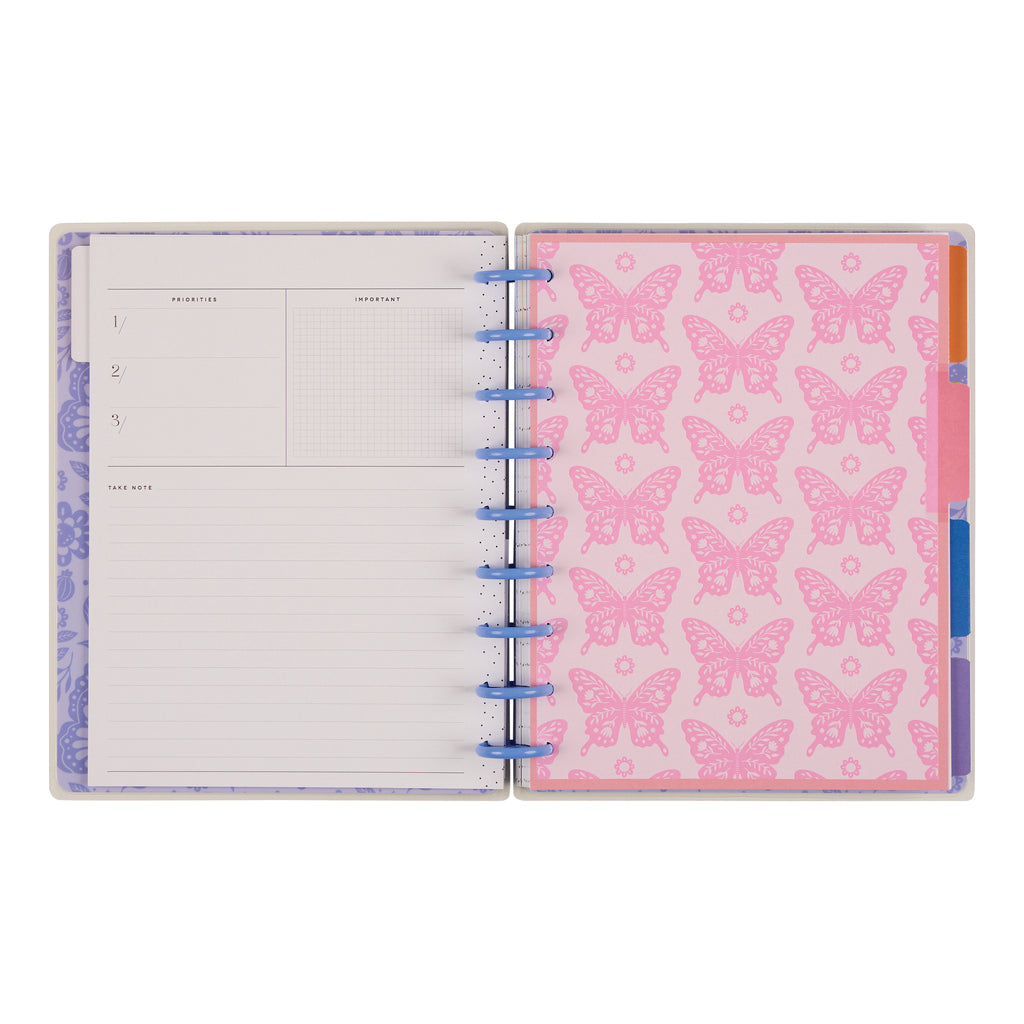 Mystic Blooms Classic Planner Horizontal 12 Meses sin Fecha