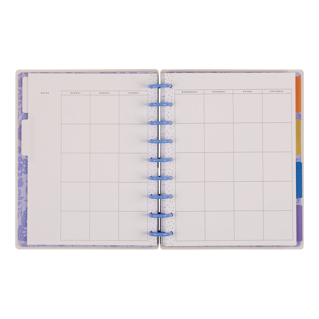 Mystic Blooms Classic Planner Horizontal 12 Meses sin Fecha