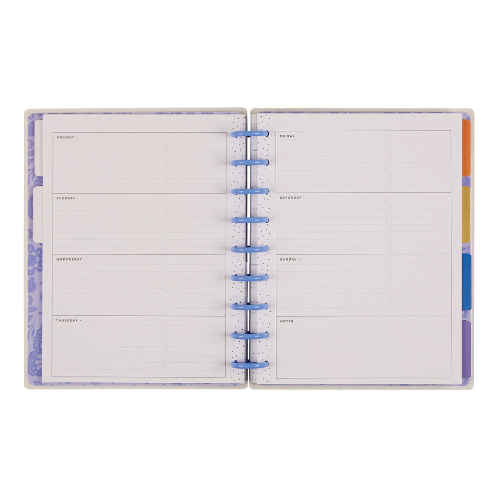 Mystic Blooms Classic Planner Horizontal 12 Meses sin Fecha