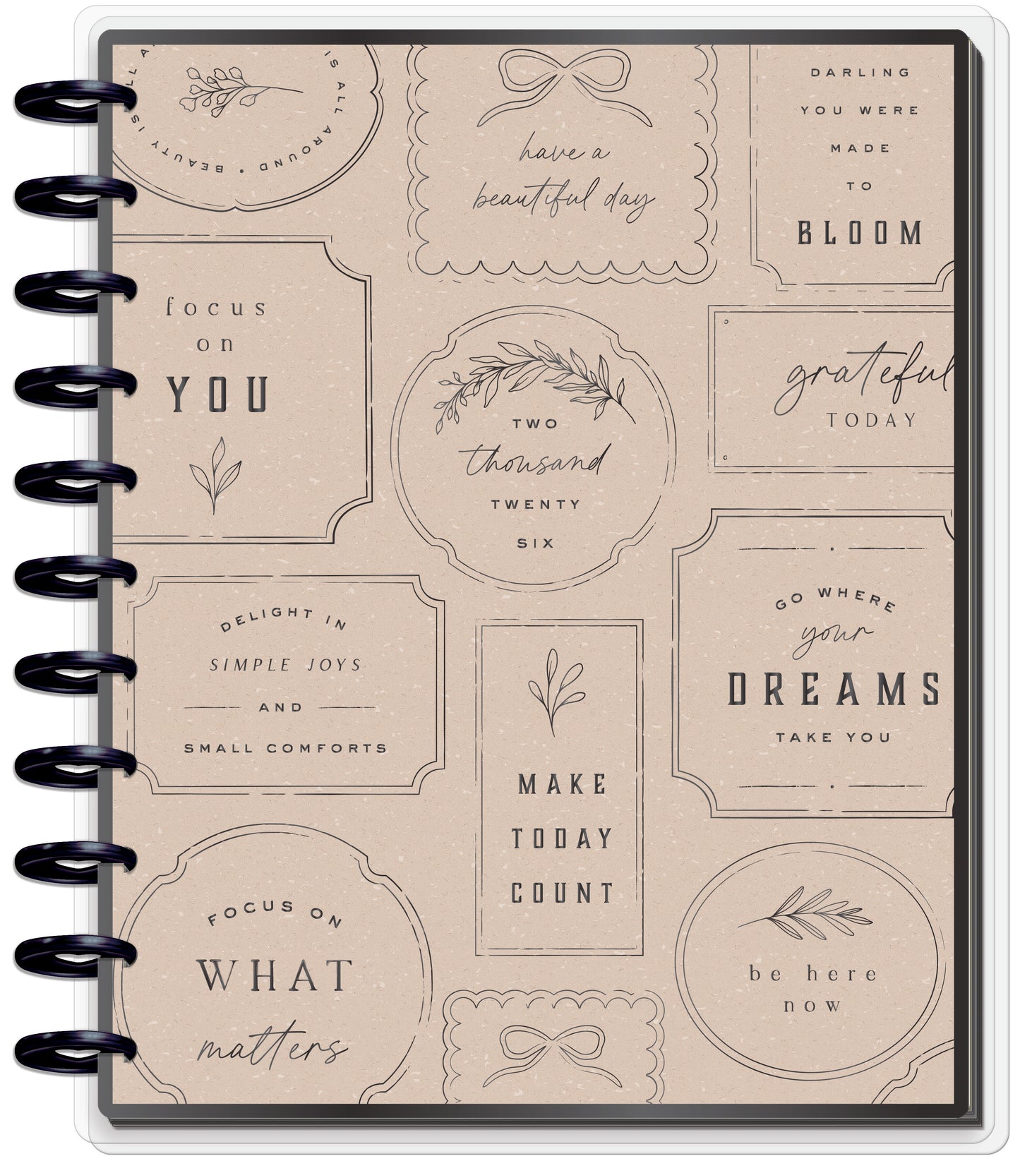 Heritage Charm Happy Planner Classic 12 Meses Fechado 2026 – Horizontal