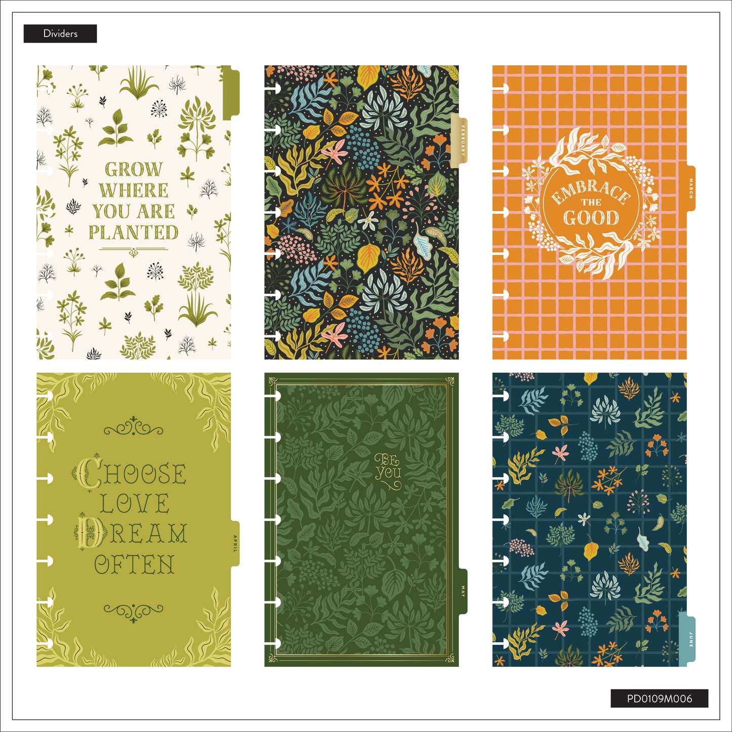 Herbarium Happy Planner Mini 12 Meses Fechado 2026 – Horizontal