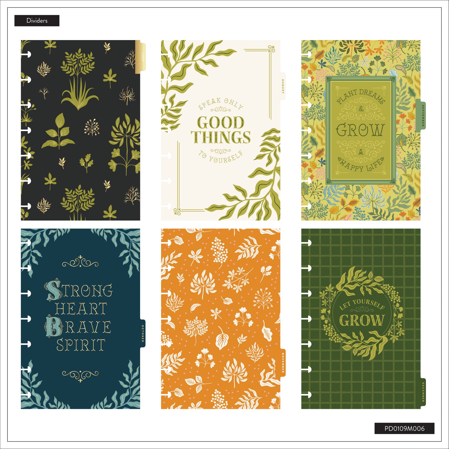 Herbarium Happy Planner Mini 12 Meses Fechado 2026 – Horizontal