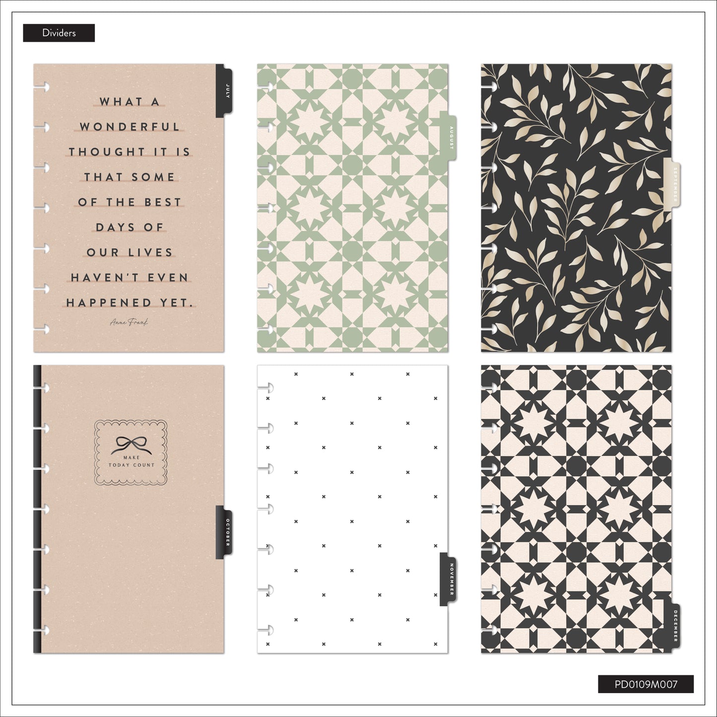 Heritage Charm Happy Planner Mini 12 Meses Fechado 2026 – Dashboard