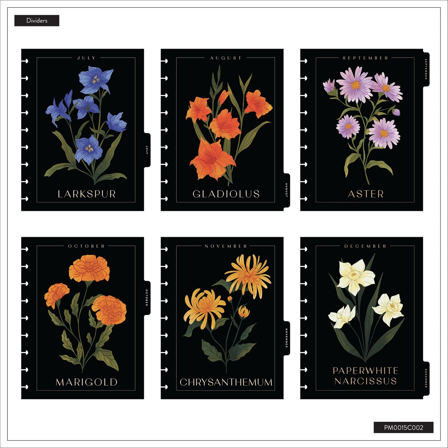Dark Garden Happy Planner Classic Deluxe 12 Meses Fechado 2026 – Vertical