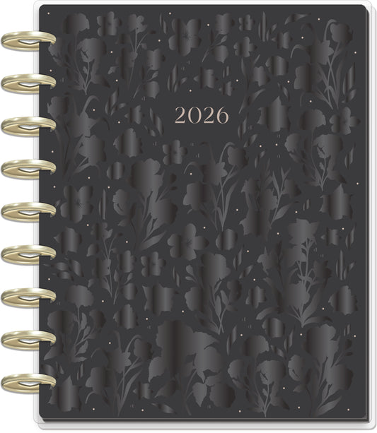 Dark Garden Happy Planner Classic Deluxe 12 Meses Fechado 2026 – Vertical
