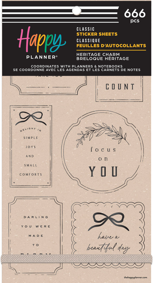 Heritage Charm Classic 30 Sheet Sticker Value Pack