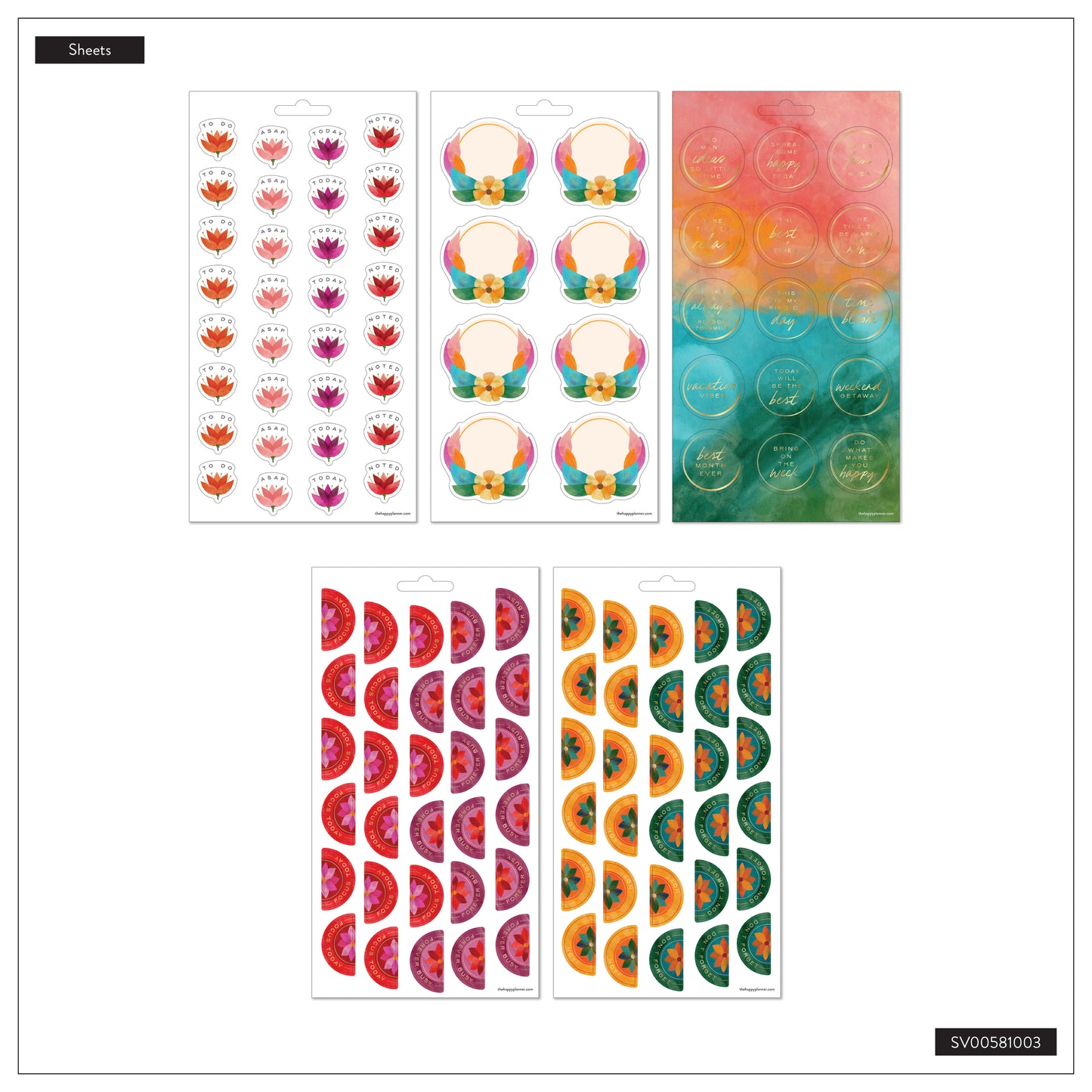 Floral Energy 10 Sheet Sticker Value Pack - PREVENTA