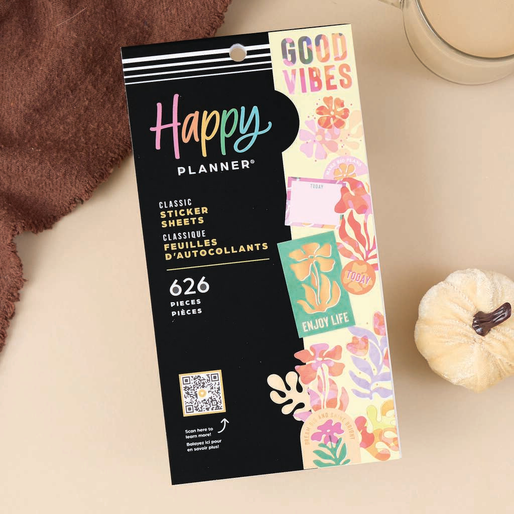 Happy Planner Vivid Tropics Classic 30 Sheet Sticker Value Pack