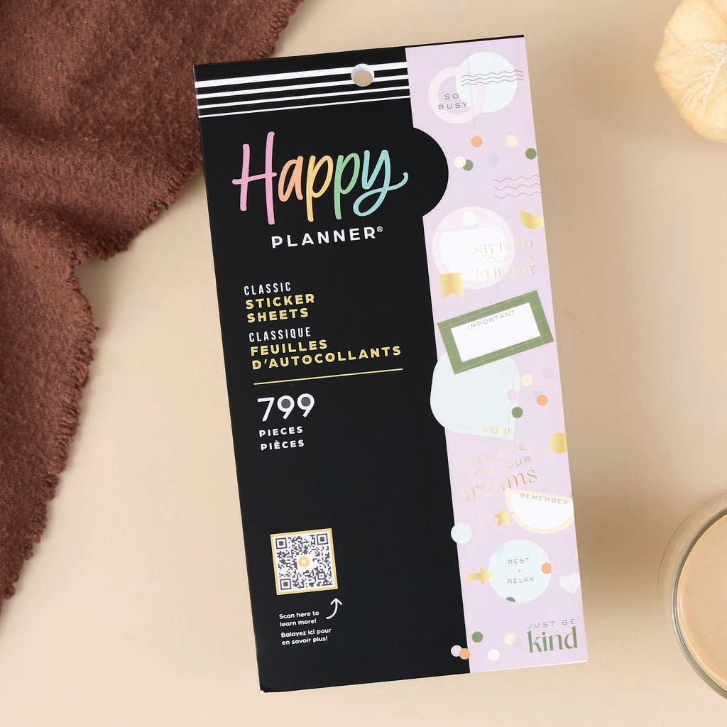 Happy Planner Mauve & Moss Classic 30 Sheet Sticker Value Pack