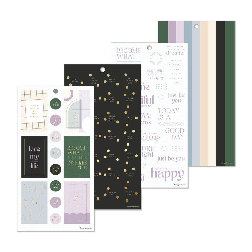 Happy Planner Mauve & Moss Classic 30 Sheet Sticker Value Pack