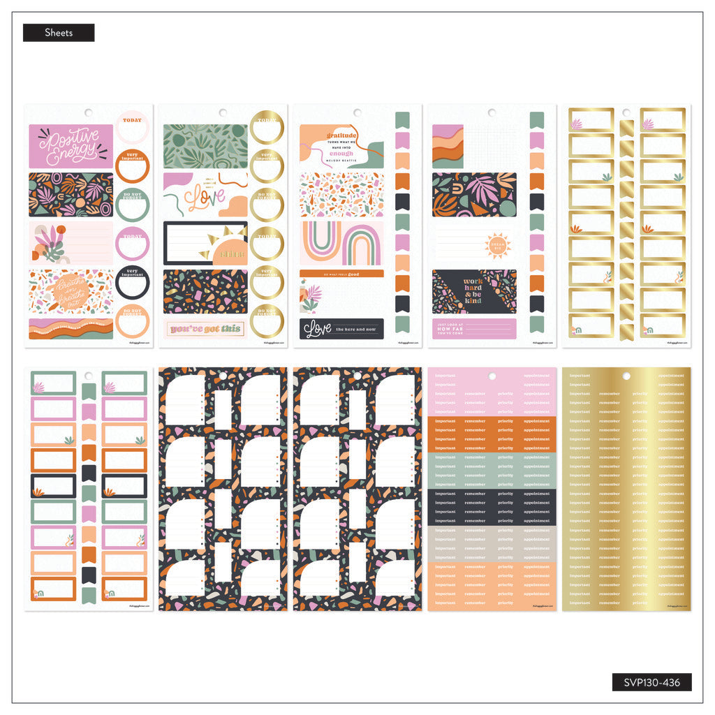 Happy Planner Playful Modern Classic 30 Sheet Sticker Value Pack