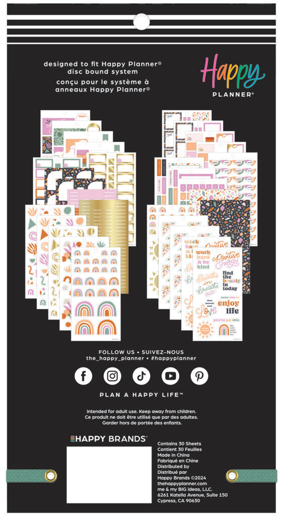 Happy Planner Playful Modern Classic 30 Sheet Sticker Value Pack