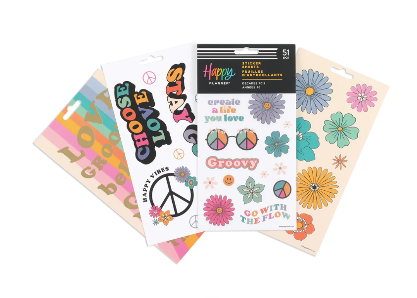 Decade 70s 5 Sticker Sheet