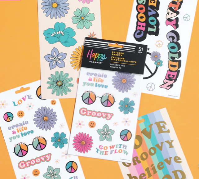 Decade 70s 5 Sticker Sheet
