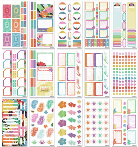 Bold and Botanical Sticker Book