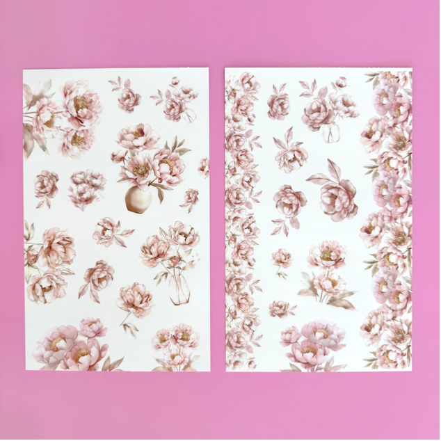 NEUTRAL FLORALS STICKER BOOK