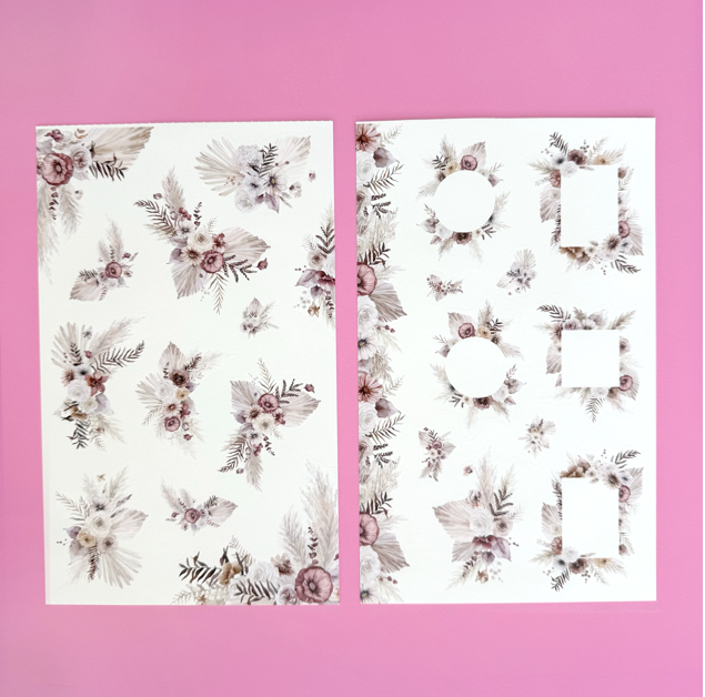 NEUTRAL FLORALS STICKER BOOK