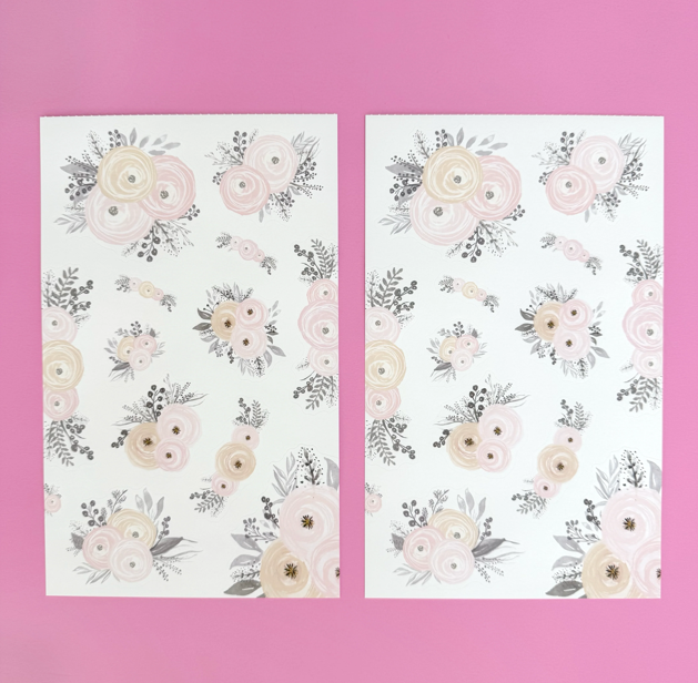 NEUTRAL FLORALS STICKER BOOK