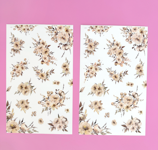 NEUTRAL FLORALS STICKER BOOK