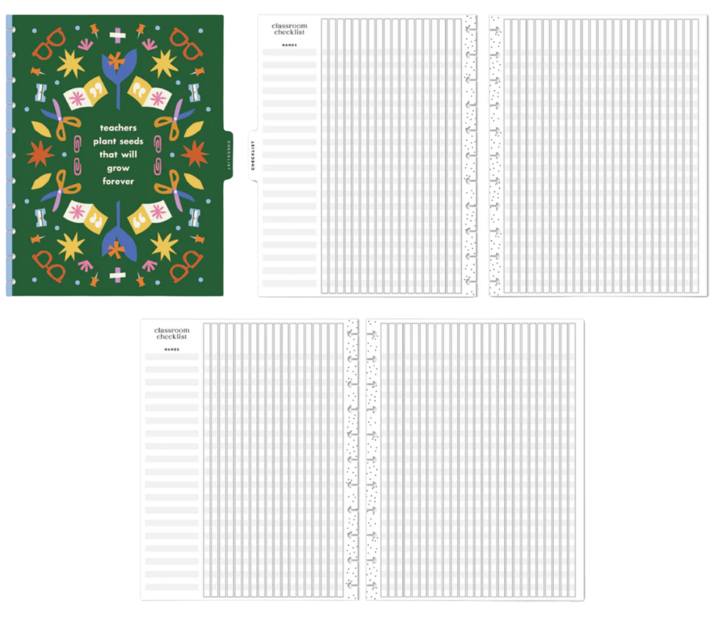 Heart Work Big Teacher Planner - Sin fecha