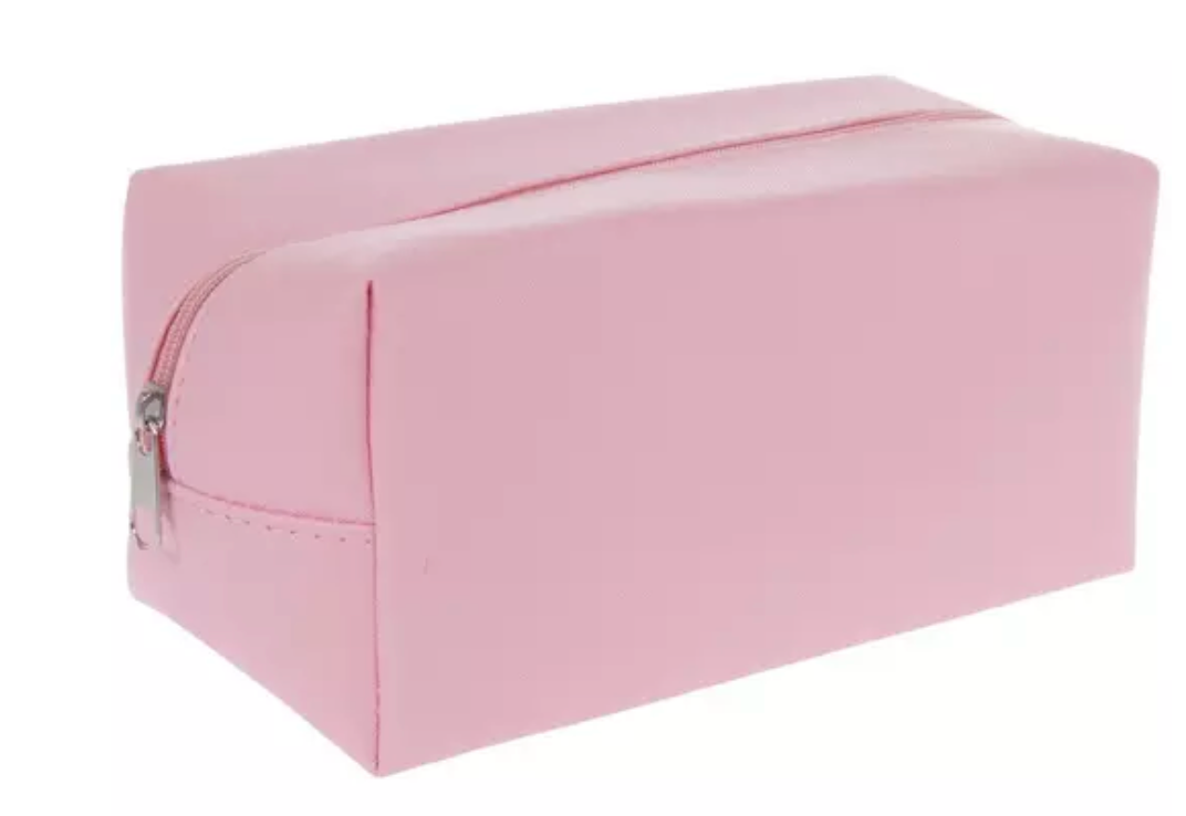 Estuche color rosado cuero vegano