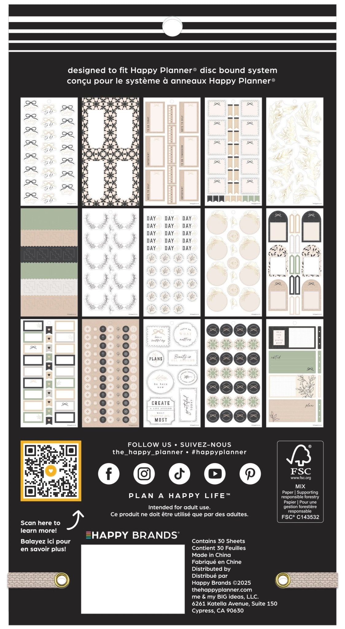 Heritage Charm Classic 30 Sheet Sticker Value Pack - Bera Papier