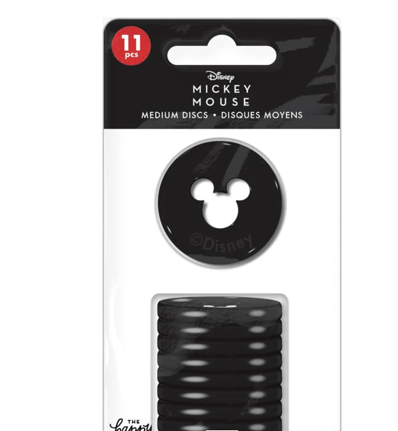 Mickey Mouse Discos Plásticos Medianos Negros - Bera Papier