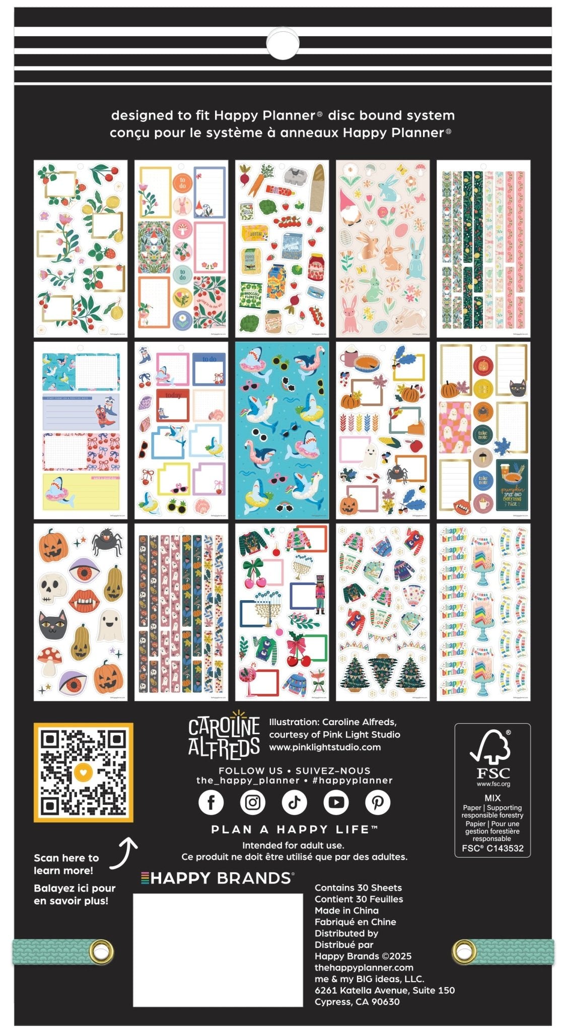 Seasonal Year Classic 30 Sheet Sticker Value Pack - Bera Papier