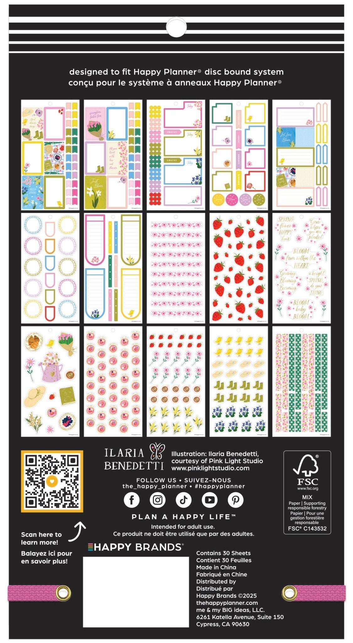 Spring Charm Classic 30 Sheet Sticker Value Pack - Bera Papier