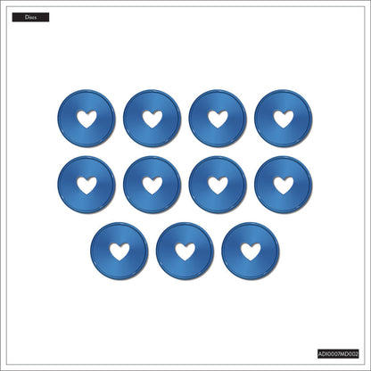 Santorini Blue Metal Disc Set - Discos Metálicos Azules