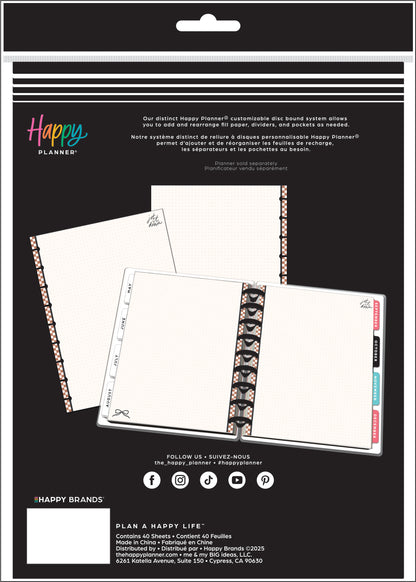 Modern Charm Fill Paper/ Papel de Puntos Classic Happy Planner – 40 Hojas Dot Grid