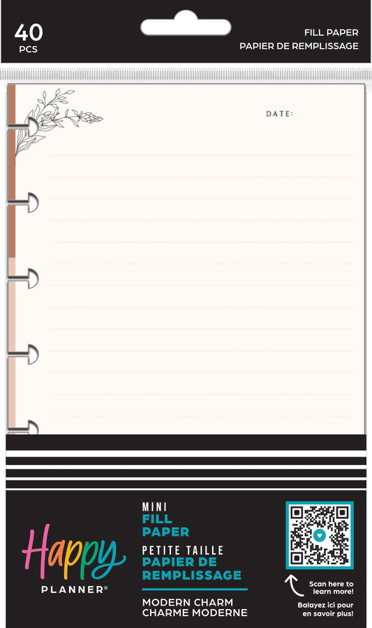 Modern Charm Mini Fill Paper /Papel de Notas Mini Happy Planner
