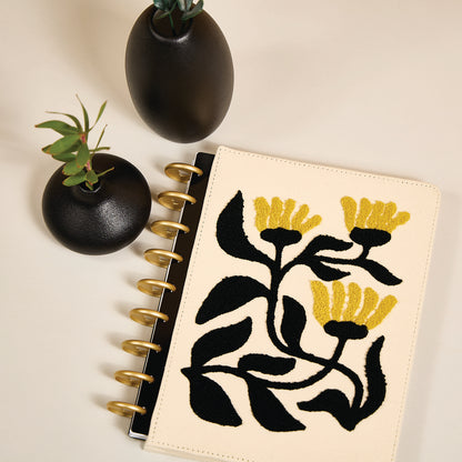 Mod Sketches Fabric with Chenille Embroidery Classic Planner Dashboard 12 Meses