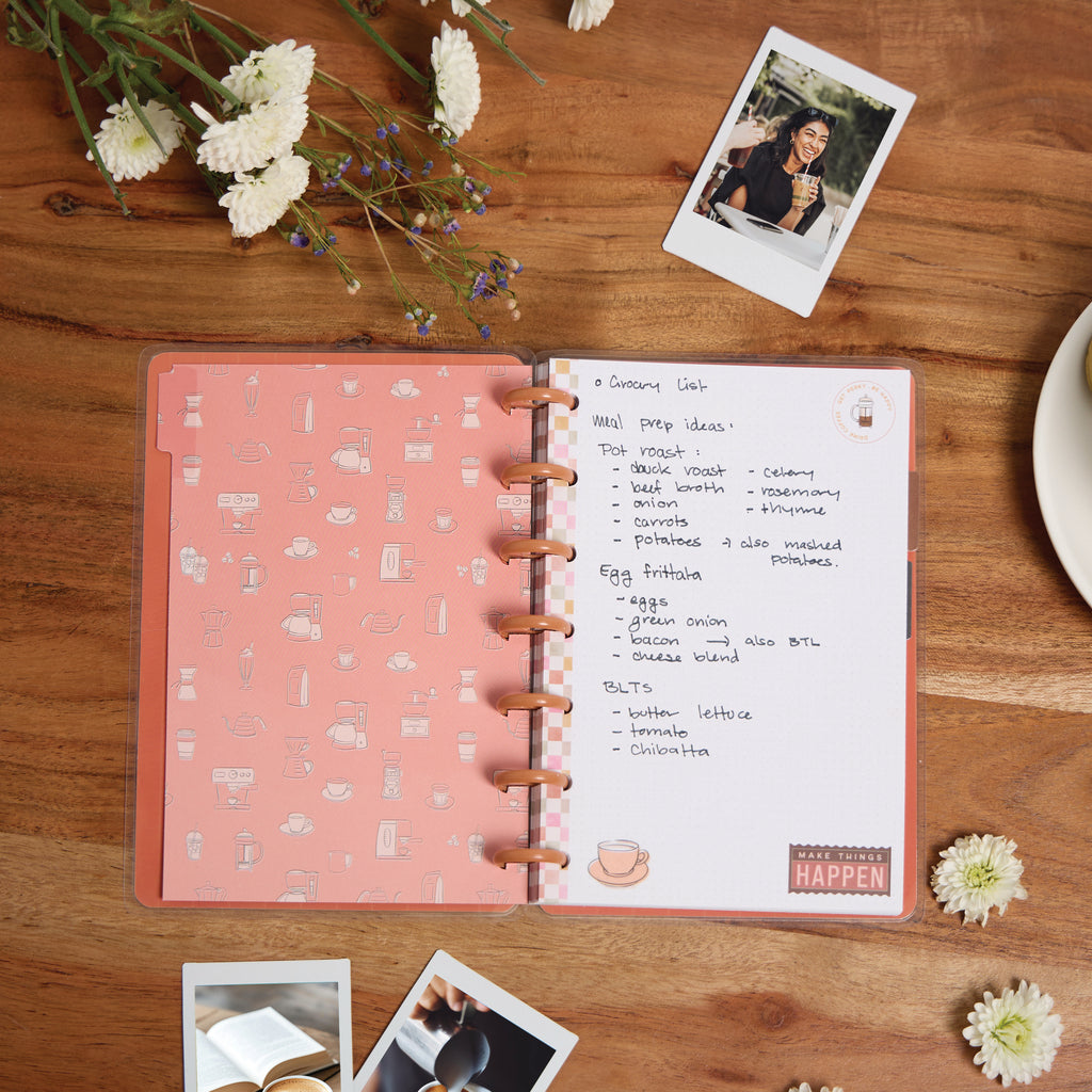 Cafecore Mini Disc Bound Notebook