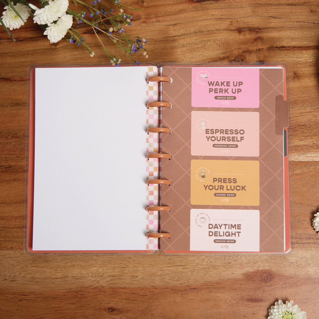 Cafecore Mini Disc Bound Notebook