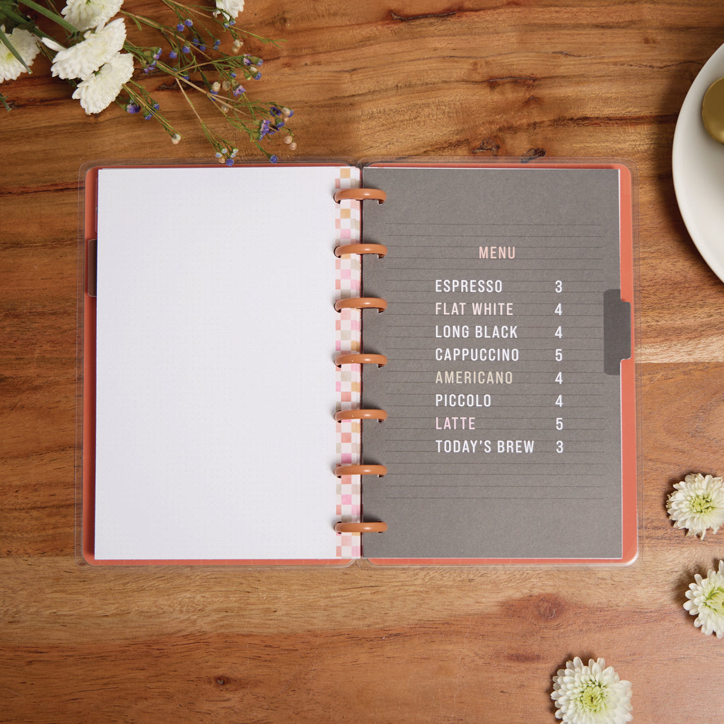 Cafecore Mini Disc Bound Notebook