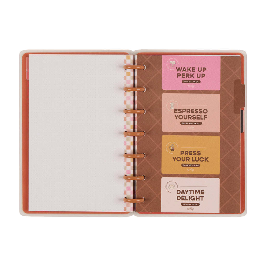Cafecore Mini Disc Bound Notebook